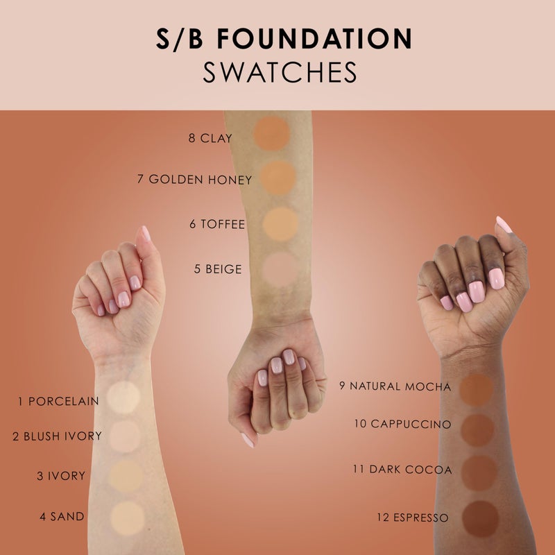 TEMPTU S/B Silicone-Based Airbrush Foundation: Professional Long-Wear Liquid Makeup, Sheer To Full Coverage For A Hydrated, Healthy-Looking Glow & Luminous, Dewy Finish On All Skin Types, 006 Toffee, 0.25 Fl Oz - Image 3